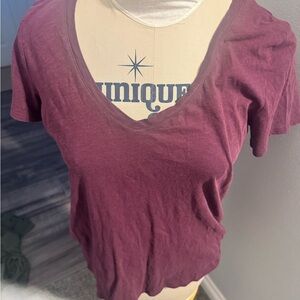 PINK Victoria's Secret V-Neck Purple Tee